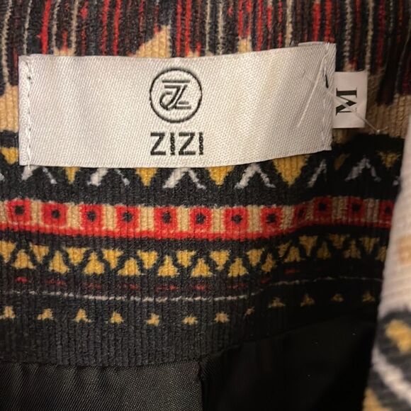 ZIZI Aztec print corduroy blazer medium Aspen Western - Picture 3 of 13